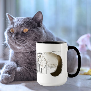Fluffy Ragdoll Cat Lavender Laptop Funny Mug