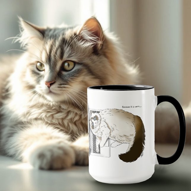 Fluffy Ragdoll Cat Lavender Laptop Funny Mug (Creator Uploaded)