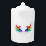 Fluffy Rainbow Wings<br><div class="desc">Fluffy rainbow wings on a white background.</div>