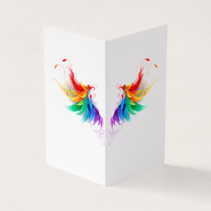 Fluffy Rainbow Wings Business Card
