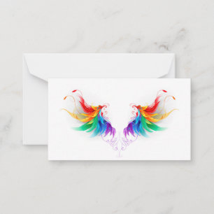 Fluffy Rainbow Wings Card