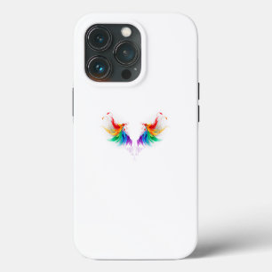 Fluffy Rainbow Wings iPhone 13 Pro Case