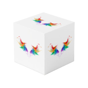 Fluffy Rainbow Wings Cube