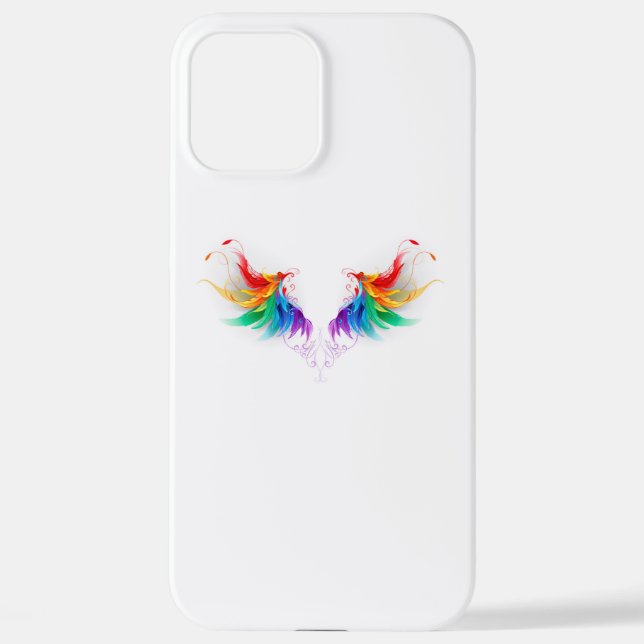 Fluffy Rainbow Wings iPhone Case (Back)