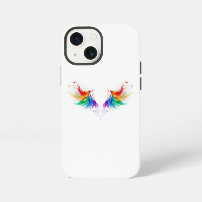 Fluffy Rainbow Wings iPhone Case (Back)