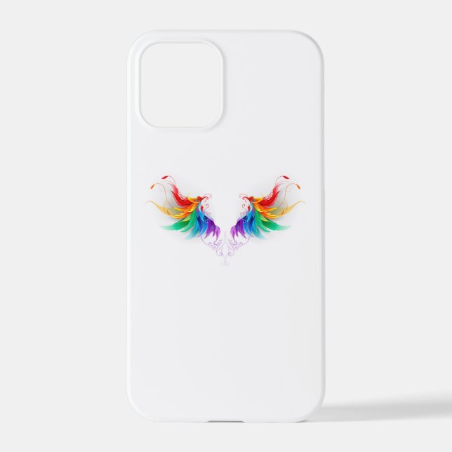 Fluffy Rainbow Wings iPhone Case (Back)