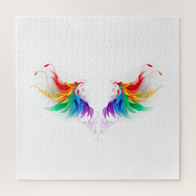 Fluffy Rainbow Wings Jigsaw Puzzle (Vertical)