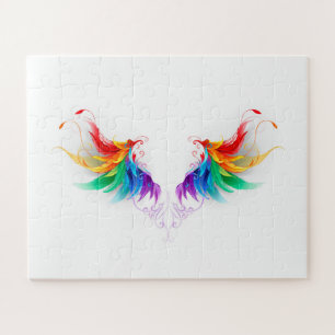 Fluffy Rainbow Wings Jigsaw Puzzle