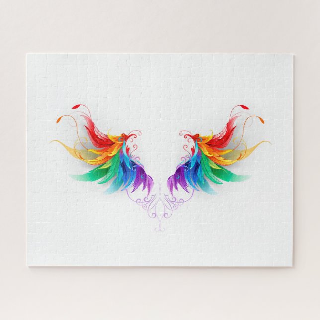 Fluffy Rainbow Wings Jigsaw Puzzle (Horizontal)