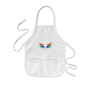 Fluffy Rainbow Wings Kids Apron