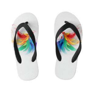 Fluffy Rainbow Wings Kid's Thongs