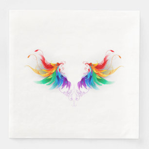 Fluffy Rainbow Wings Napkin