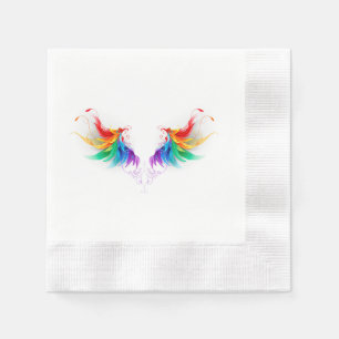 Fluffy Rainbow Wings Napkin
