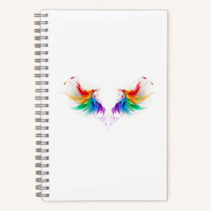 Fluffy Rainbow Wings Notebook