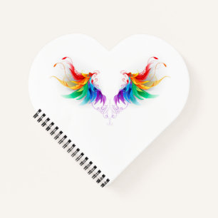 Fluffy Rainbow Wings Notebook