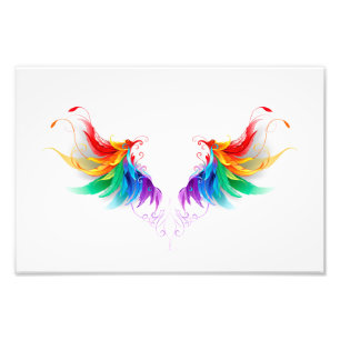 Fluffy Rainbow Wings Photo Print