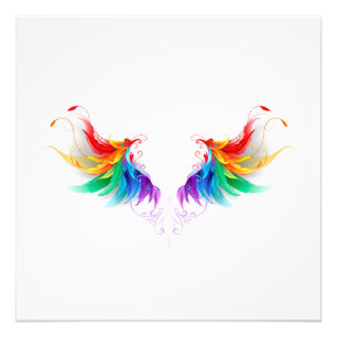 Fluffy Rainbow Wings Photo Print