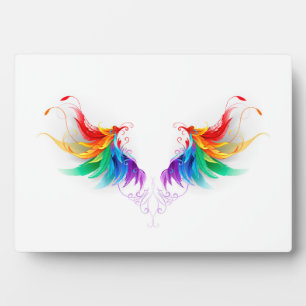 Fluffy Rainbow Wings Plaque