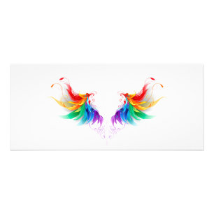 Fluffy Rainbow Wings Rack Card