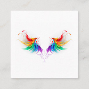 Fluffy Rainbow Wings Referral Card