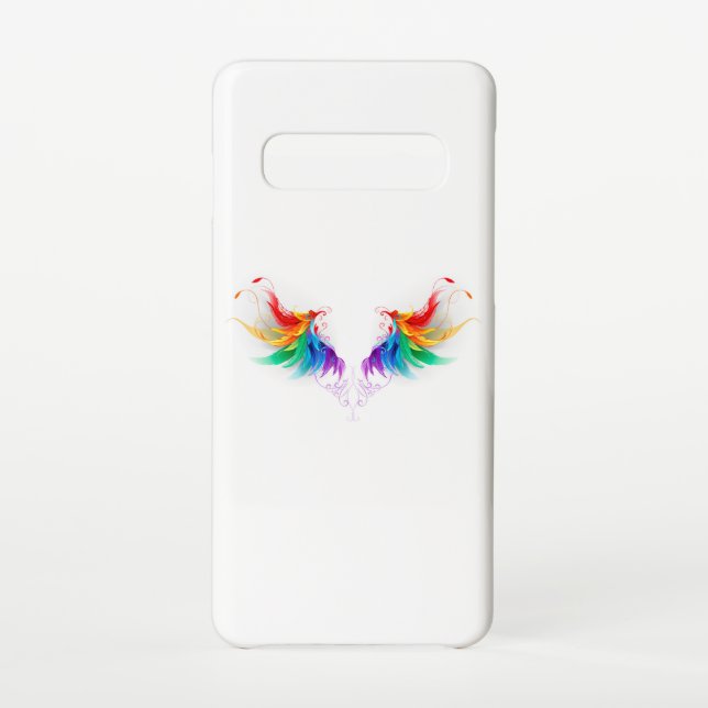 Fluffy Rainbow Wings Samsung Galaxy Case (Back)