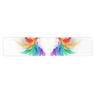Fluffy Rainbow Wings Short Table Runner