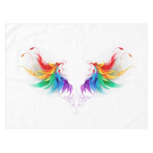 Fluffy Rainbow Wings Tablecloth