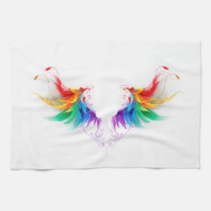 Fluffy Rainbow Wings Tea Towel