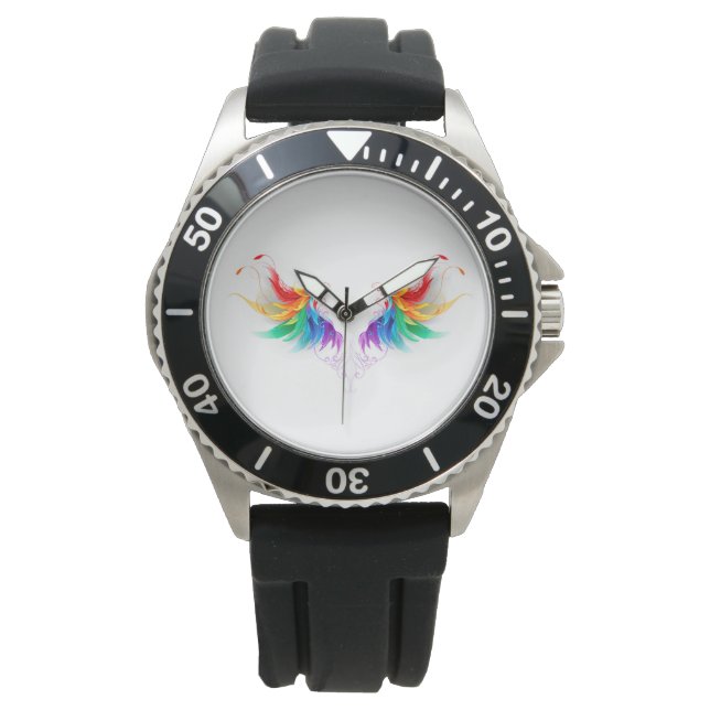 Fluffy Rainbow Wings Watch (Front)
