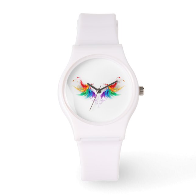 Fluffy Rainbow Wings Watch (Front)