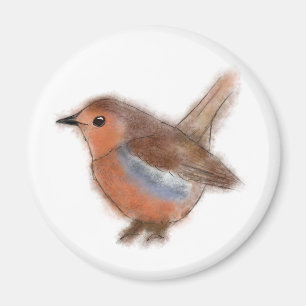 Fluffy Robin Magnet