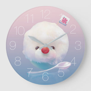 Fluffy Shaved Ice Large Clock