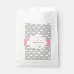 Fluffy Sheep Baby Shower Favour Bags (Pink)