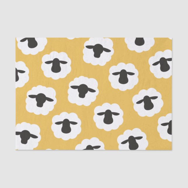 Fluffy Sheep Fibre Love Crafts {Any Colour} Tissue Paper (Front)