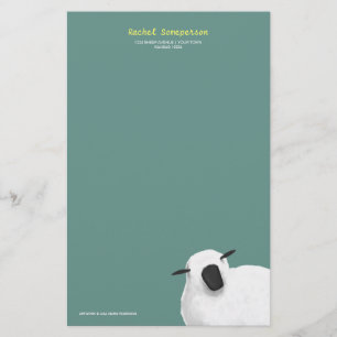 Fluffy Sheep Personalizable Stationery