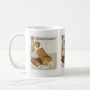 Fluffy sheltie coffee mug