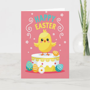 Fluffy Spring Cake Faux Gold Foil Card