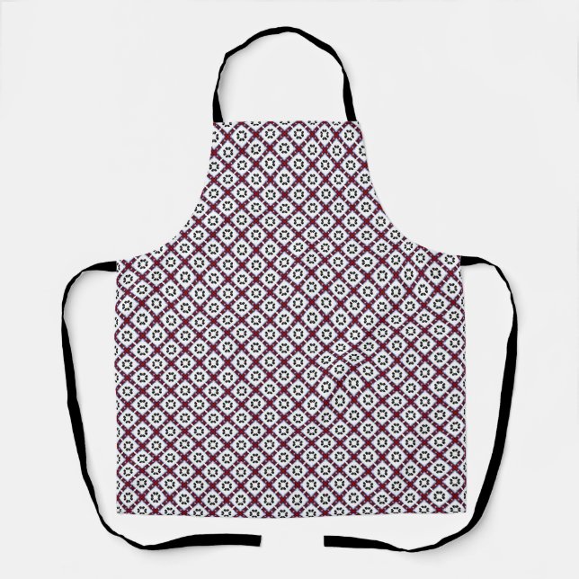 Fluffy Squares Floral Apron (Front)