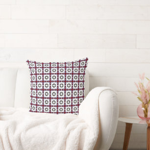 Fluffy Stripes Floral Cushion