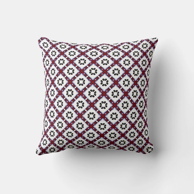 Fluffy Stripes Floral Cushion (Back)
