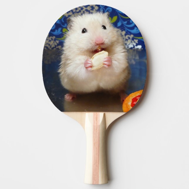 Fluffy Syrian Hamster Kokolinka Ping Pong Paddle (Front)
