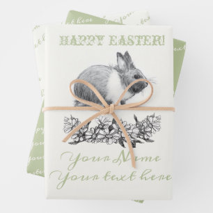   Fluffy the rabbit Wrapping Paper Sheet
