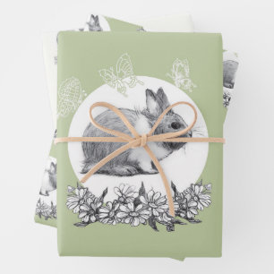   Fluffy the rabbit Wrapping Paper Sheet