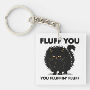 Fluffy Voluminous Cat Life Kitty Style  Key Ring