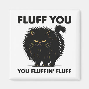 Fluffy Voluminous Cat Life Kitty Style Magnet