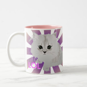 Fluffy White Cat Mug