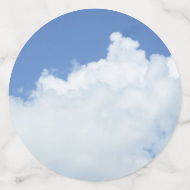 Fluffy White Clouds Confetti (Large Front)