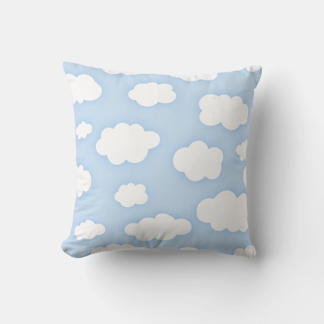 Fluffy white clouds cushion (Front)