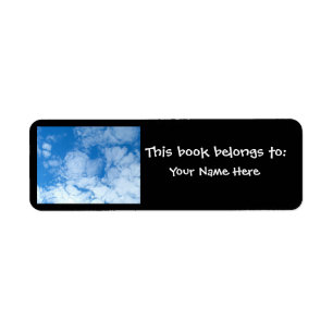 Fluffy White Clouds Return Address Label