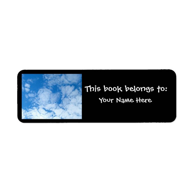 Fluffy White Clouds Return Address Label (Front)